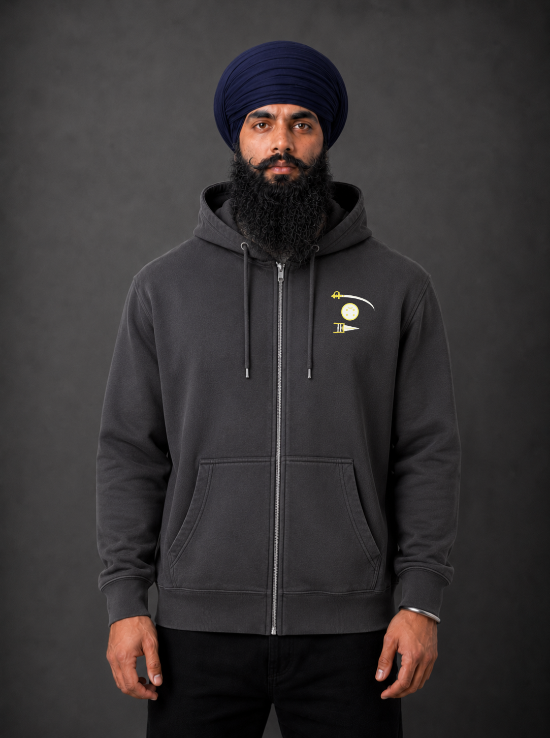 Khalsa Flag Zip Hoodie