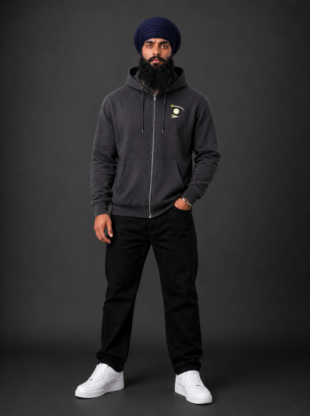 Khalsa Flag Zip Hoodie