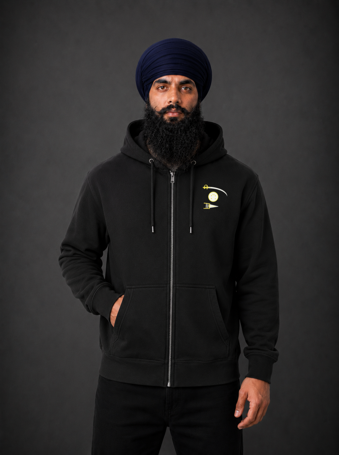 Khalsa Flag Zip Hoodie